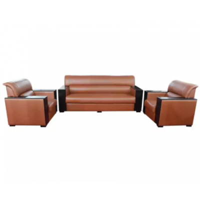 Sunrise Furniture 5-Seater Wooden Office Sofa Set - Light Coffee